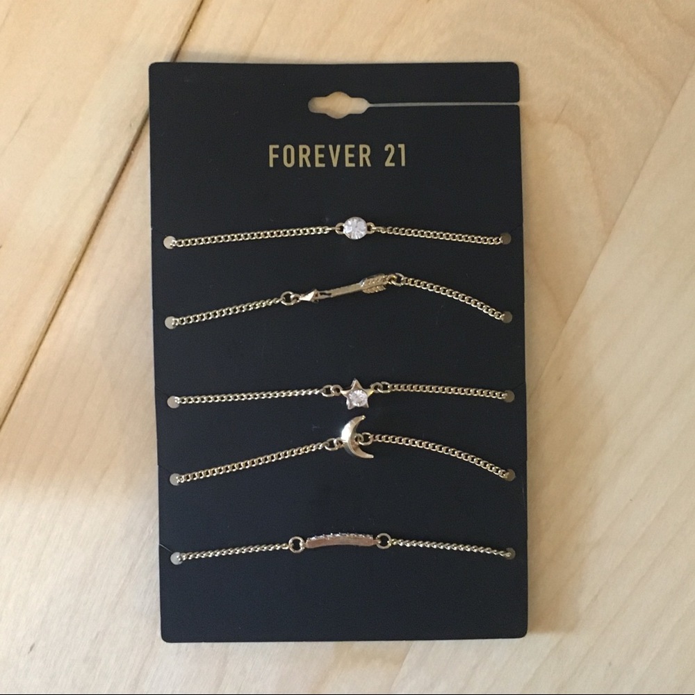 Forever 21 Gold Necklace Set